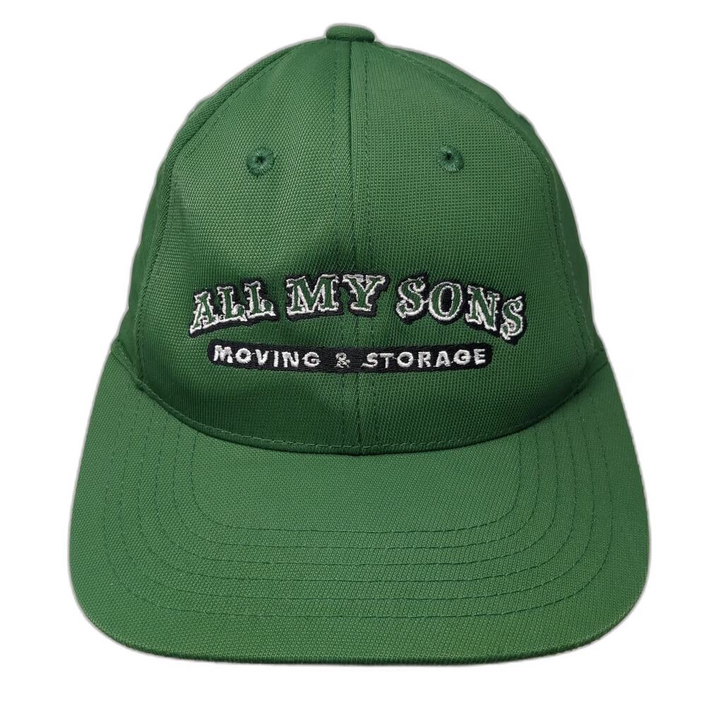 Sport-Tek All My Sons Moving Storage Baseball Cap Green One Size Strapback Hat